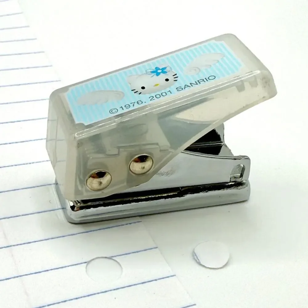 Rare Vintage 2001 Sanrio Hello Kitty Blue Angel Mini Hole Puncher